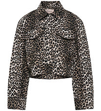 Kids Only Denimjakke - KogSandra - Lumi Printed - Sort/Leo Kids Only Denimjakke - KogSandra - Lumi Printed - Sort/Leo