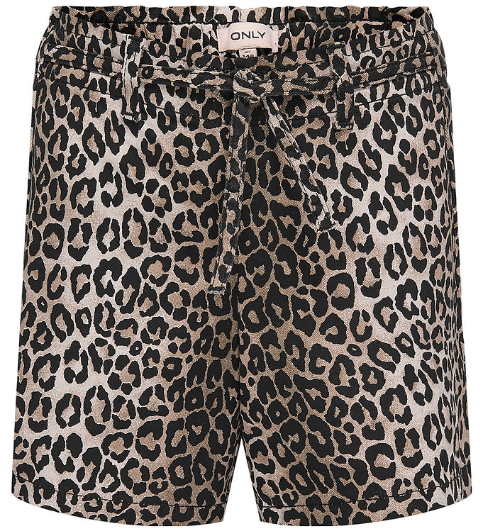 Kids Only Shorts Black Leo Med Bindebånd - Str. 13y 158cm