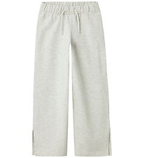 Name It Sweatpants - NmfKassie Wide - Light Grey Melange Name It Sweatpants - NmfKassie Wide - Light Grey Melange