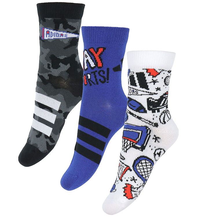 adidas Performance Strømper - 3-pak - Doodle - Royblu/White/Blac