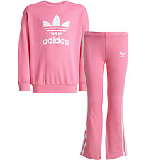 adidas Originals Sweatsæt - Loose Crew - Pnkfus adidas Originals Sweatsæt - Loose Crew - Pnkfus
