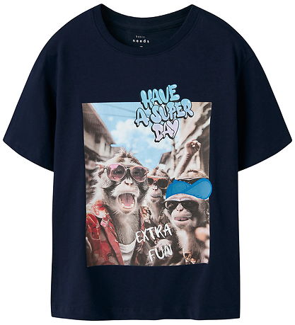 Name It T-shirt - NkmVoto - 2-Pack - Navy Blazer/Bright White