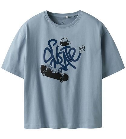 Name It T-shirt - NkmLeroy - Dusty Blue Name It T-shirt - NkmLeroy - Dusty Blue