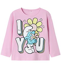 Name It Bluse - NmfFrida - Smølferne - Pink Frosting Name It Bluse - NmfFrida - Smølferne - Pink Frosting