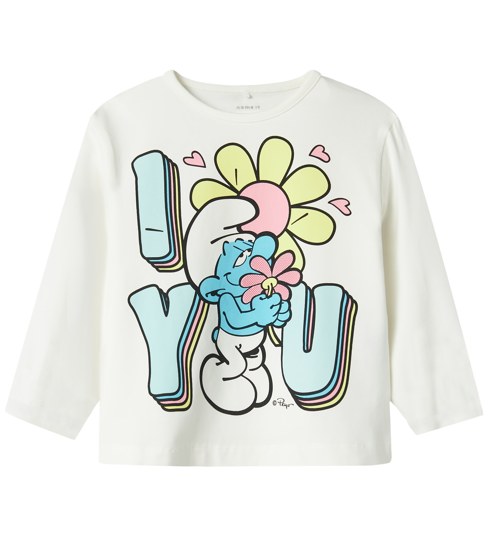 Name It Bluse - NmfFrida - Die Schlümpfe - Cloud Tänzerin - Name It - 2 Jahre (92) - Blusen