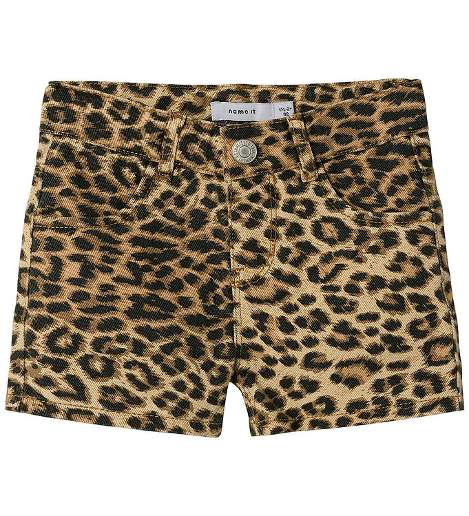 Name It Shorts - Denim - NmfRose - Silver Mink/Leopard