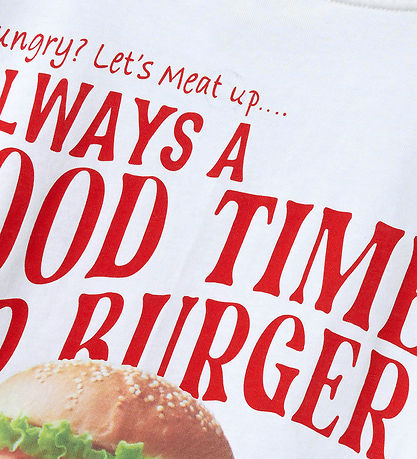 Name It T-shirt - NkmDuster - Bright White/Burger Name It T-shirt - NkmDuster - Bright White/Burger