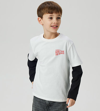 Name It T-shirt - NkmDuster - Bright White/Burger Name It T-shirt - NkmDuster - Bright White/Burger