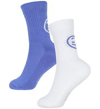 Molo Strømper - Norman - 2-pak - Dazzling Blue/Hvid Molo Strømper - Norman - 2-pak - Dazzling Blue/Hvid