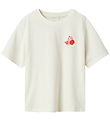 Name It T-shirt - NkfKassandra - Coconut Milk m. Granatæbler