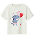T-Shirt Name It - NmfKatinka - Coconut Lait av. Glitter