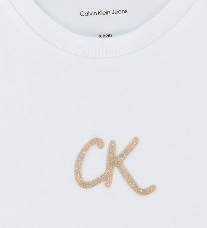 Calvin Klein T-shirt - Glitter - Bright White Calvin Klein T-shirt - Glitter - Bright White