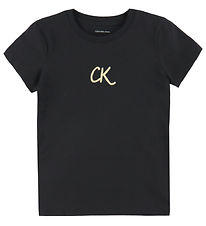 Calvin Klein T-Shirt - Glitter - Ck Black Calvin Klein T-Shirt - Glitter - Ck Black