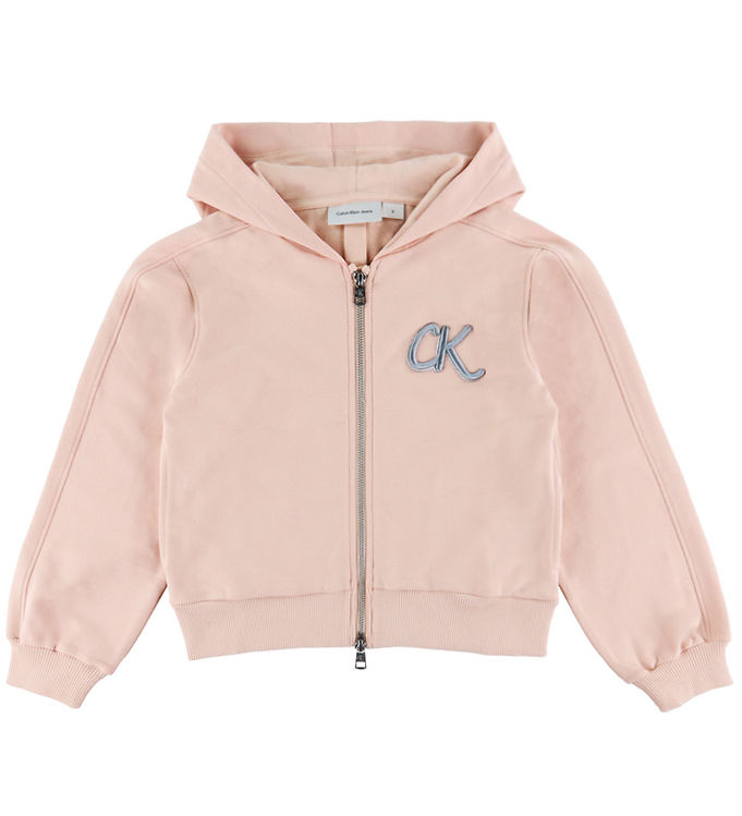 Calvin Klein Cardigan - Terry Zip Up - Spanish Villa Pink