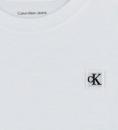 Calvin Klein T-shirt - Mono Mini Badge - Bright White Calvin Klein T-shirt - Mono Mini Badge - Bright White