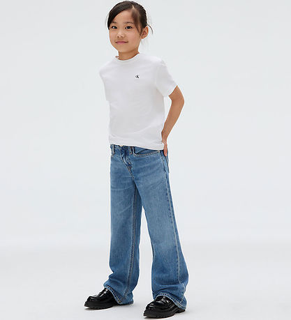 Calvin Klein T-shirt - Mono Mini Badge - Bright White Calvin Klein T-shirt - Mono Mini Badge - Bright White