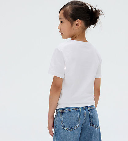 Calvin Klein T-shirt - Mono Mini Badge - Bright White Calvin Klein T-shirt - Mono Mini Badge - Bright White