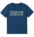 Calvin Klein T-shirt - Seasonal Logo - Blue Jean Calvin Klein T-shirt - Seasonal Logo - Blue Jean