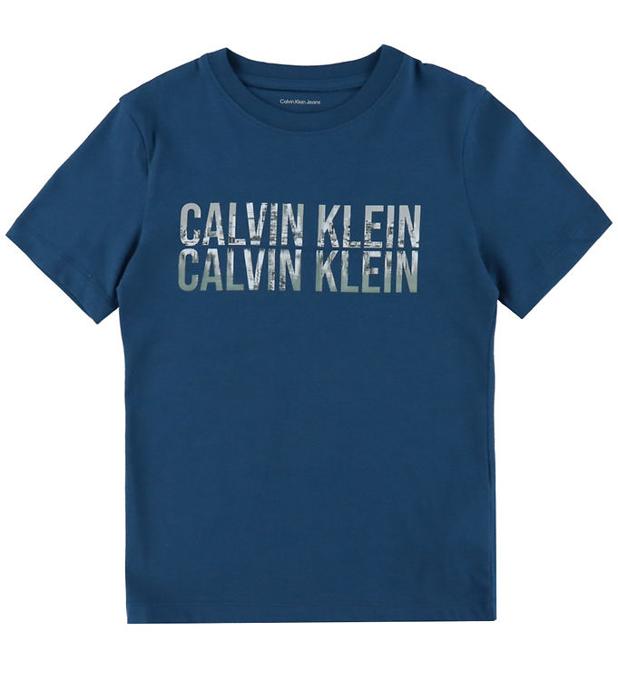 Calvin Klein T-shirt - Seasonal Logo - Blue Jean