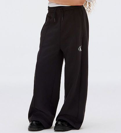Calvin Klein Sweatpants - Ck Logo Wide - Ck Sort Calvin Klein Sweatpants - Ck Logo Wide - Ck Sort