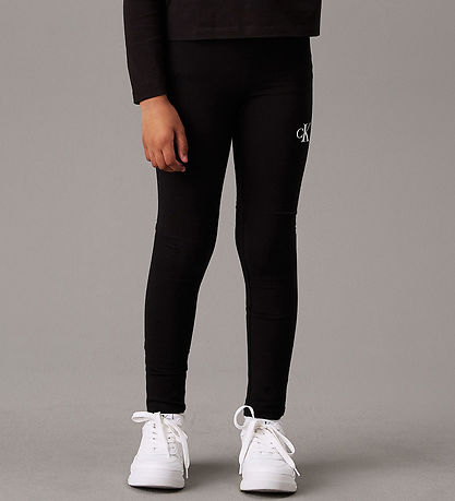 Calvin Klein Leggings - Ck Logo - Ck Sort Calvin Klein Leggings - Ck Logo - Ck Sort