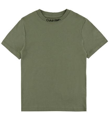 Calvin Klein T-shirt - 2-Pack - Embro Logo - Dusty Olive/Ck Blac