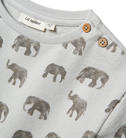 Lil' Atelier Sweatshirt - NmmDias - Vapor Blue/Elephant