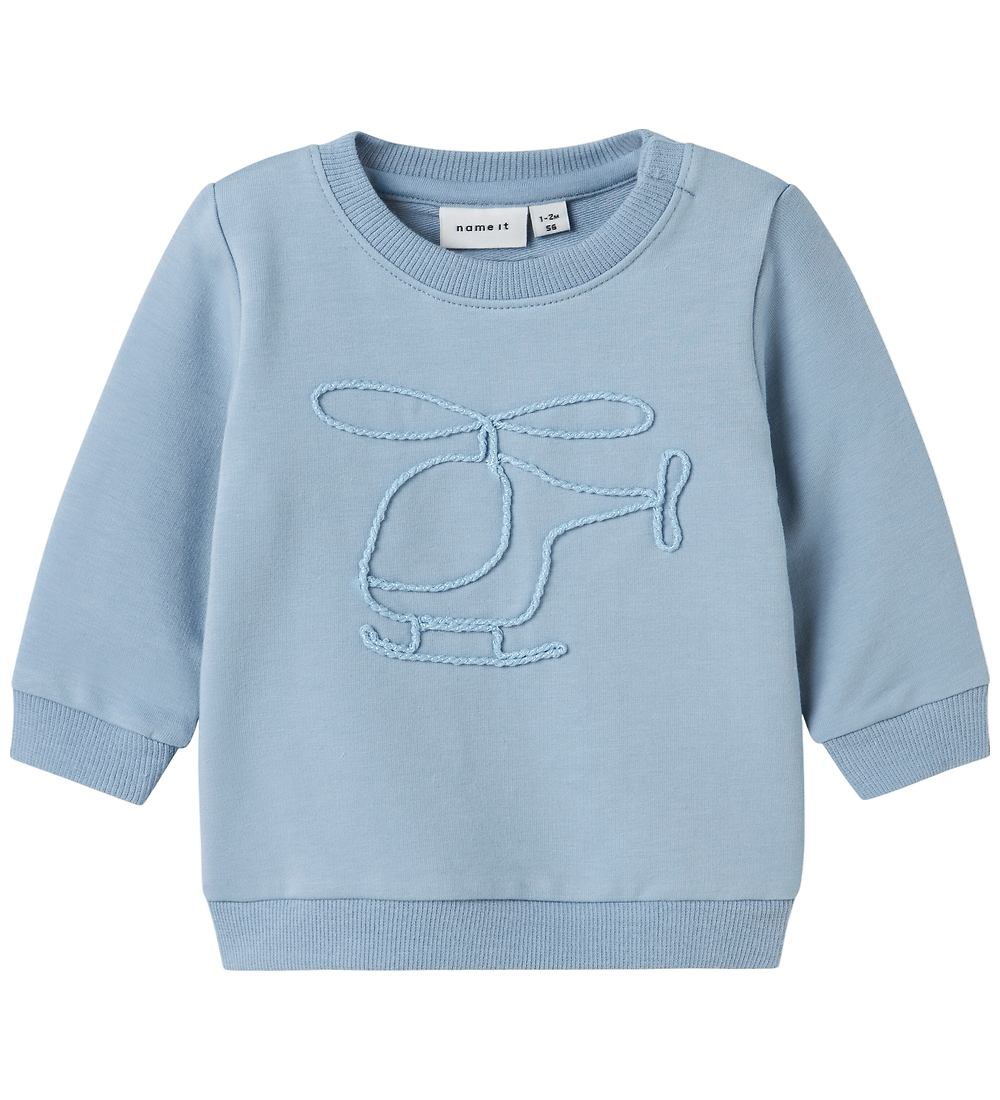 Name It Trui - NbmKopter - Dusty Blue - Name It - 50 - Truien