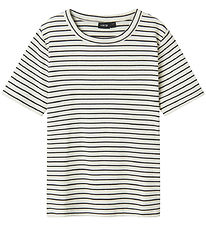 LMTD T-shirt - Rib - NlfHinaja - Dark Grey Melange/White Stripes LMTD T-shirt - Rib - NlfHinaja - Dark Grey Melange/White Stripes