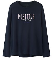 Name It Bluse - Loose - NkfViolet - Navy Blazer/Positive Name It Bluse - Loose - NkfViolet - Navy Blazer/Positive