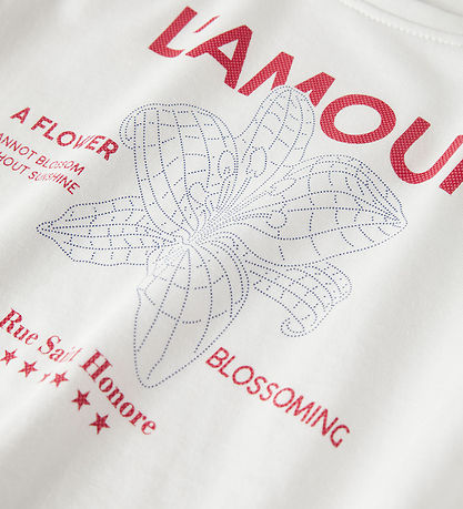 Name It Bluse - Loose - NkfViolet - Bright White/Lamour