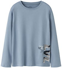 Name It Bluse - Loose - NkmVagno - Dusty Blue/LVL Name It Bluse - Loose - NkmVagno - Dusty Blue/LVL