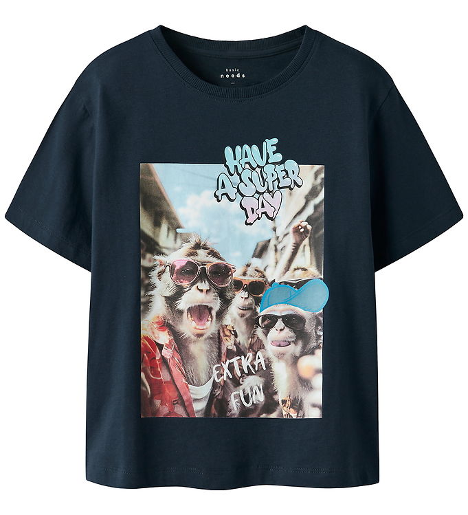 Name it T-shirt - NkmVoto - Navy Blazer/Super Day