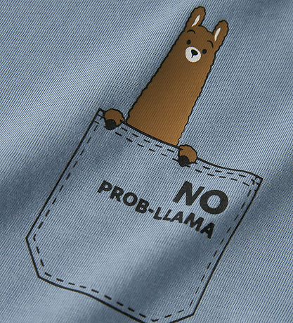 Name It Bluse - NmmVagno - Dusty Blue/Llama Pocket