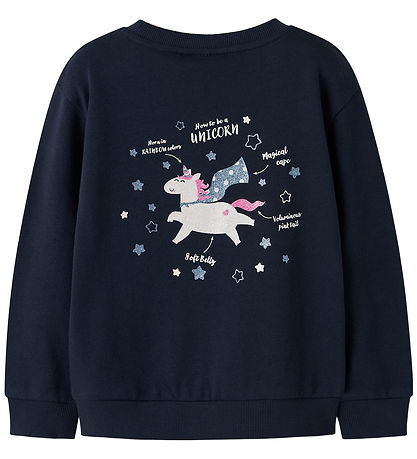 Sweat-shirt Name It - NmfVasacha - Marine Blazer/Unicorn