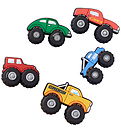 Crocs Pendant - Monster Truck - 5-Pack