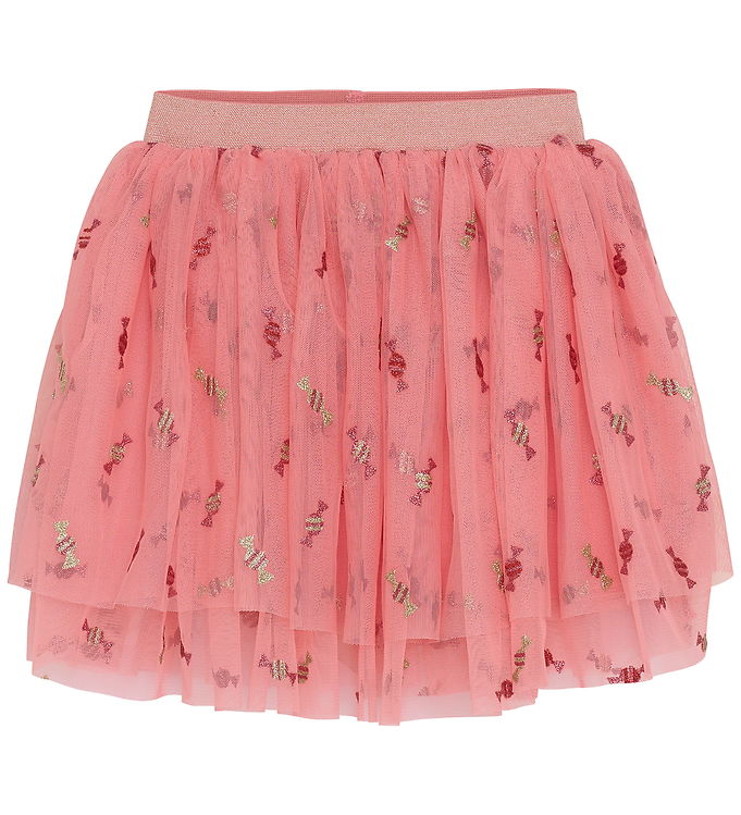 Minymo Pige Nederdel m. glimmer - Strawberry Ice - 98