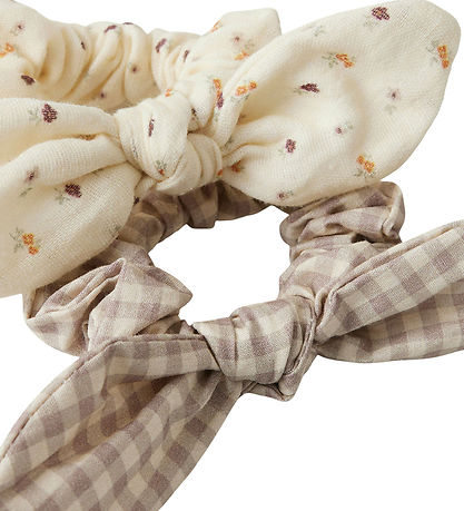 Lil Atelier Hårelastikker - 2-pak - NkfAcc - Turtledove/Etherea