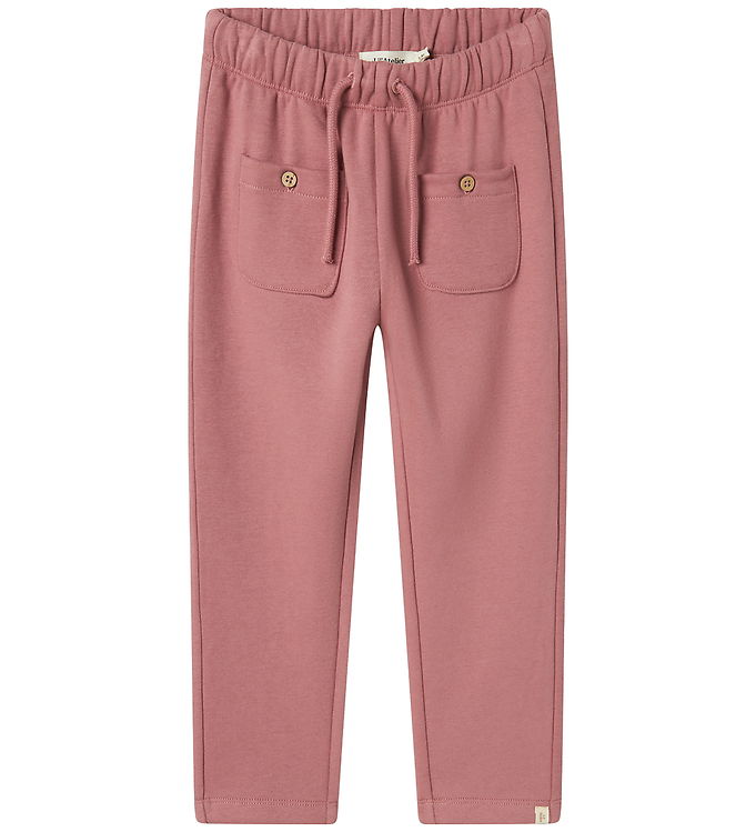 Lil' Atelier Bukser Nostalgia Rose Med Knap Og Justerbar Talje - Str. 2y 92cm