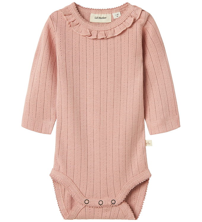 Lil Atelier Body l/æ - NbfRachel - Noos - Misty Rose m. Hulmønst