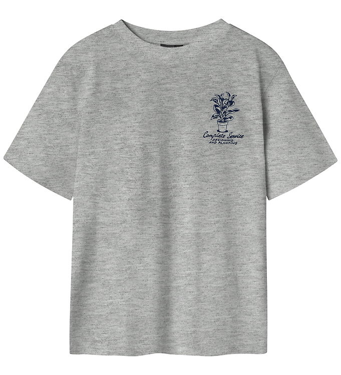 LMTD T-shirt - NlmKlant - Lys Grå Meleret/Pageant Blue