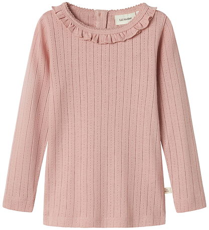 Lil Atelier Bluse - NmfRachel - Noos - Misty Rose m. Hulmønster Lil Atelier Bluse - NmfRachel - Noos - Misty Rose m. Hulmønster