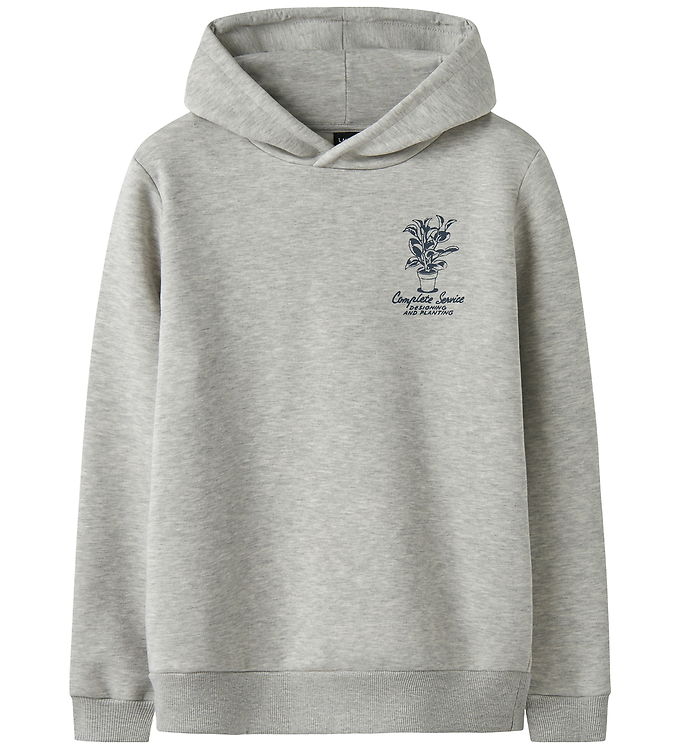 LMTD Hættetrøje - NlmKlant - Light Grey Melange/Pageant Blue