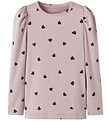 Name It Bluse - NmfKheart - Burnished Lilac m. Hjerter
