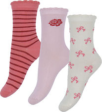 Name It Strømper - 3-pak - NmfKimi - Cloud Dancer/Burnished Lila Name It Strømper - 3-pak - NmfKimi - Cloud Dancer/Burnished Lila