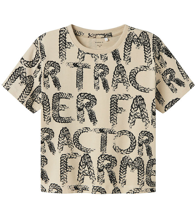 Name It T-shirt - NmmLeander - Peyote m. Bogstaver