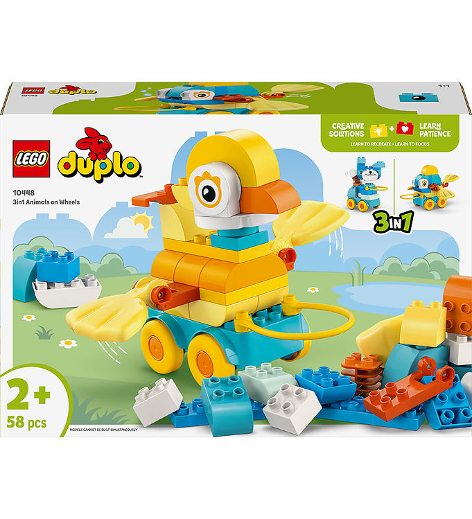 LEGOÂ® DUPLOÂ® - 3-i-1-dyr på hjul 10448 - 58 Dele