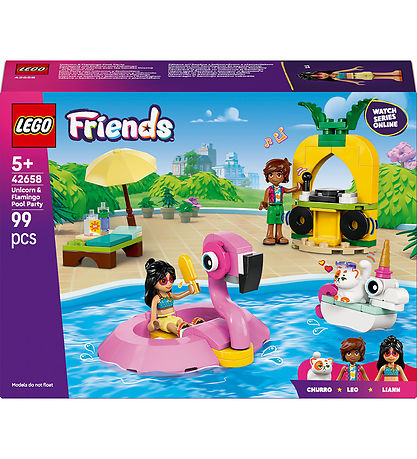 LEGO® Friends - Poolparty Med Enhjørning Og F... 42658 - 99 Dele