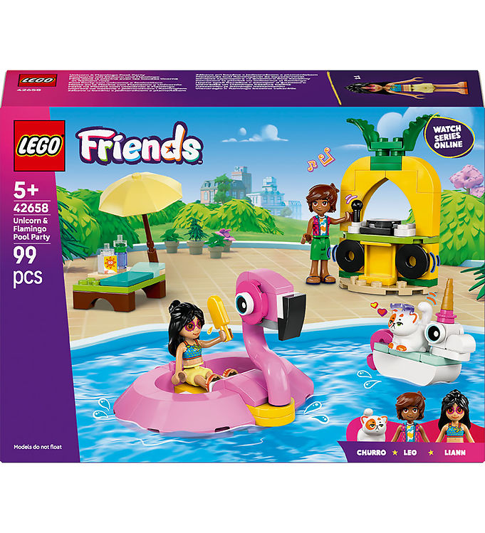 LEGO® Friends - Poolparty Med Enhjørning Og F... 42658 - 99 Dele