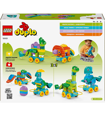 LEGO® DUPLO® - 3-I-1-Dinosaurer På Hjul 10451 - 108 Dele